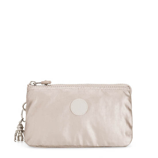 Bolso Pequeño Kipling Creativity Large Metallic Beige | MX 1712WN